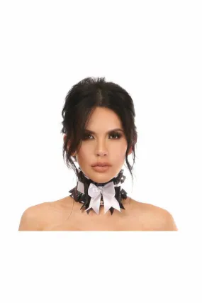 Kitten Collection White/Black Lace Choker