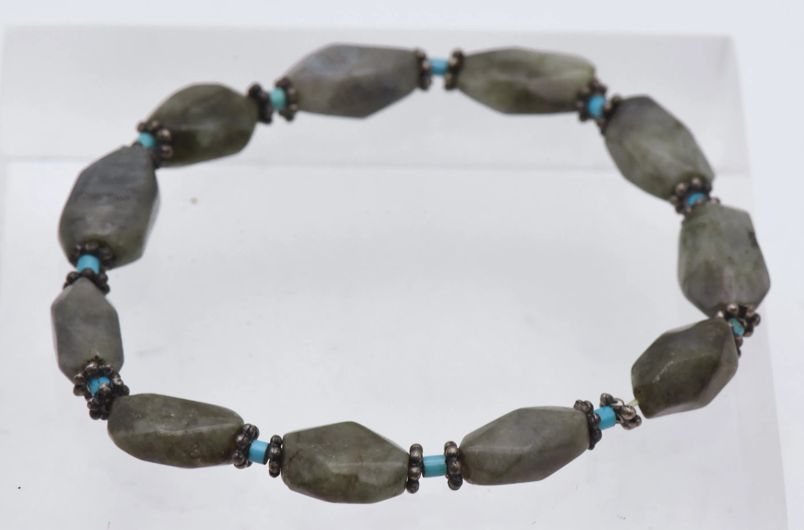 Labradorite Bead Stretch Bracelet