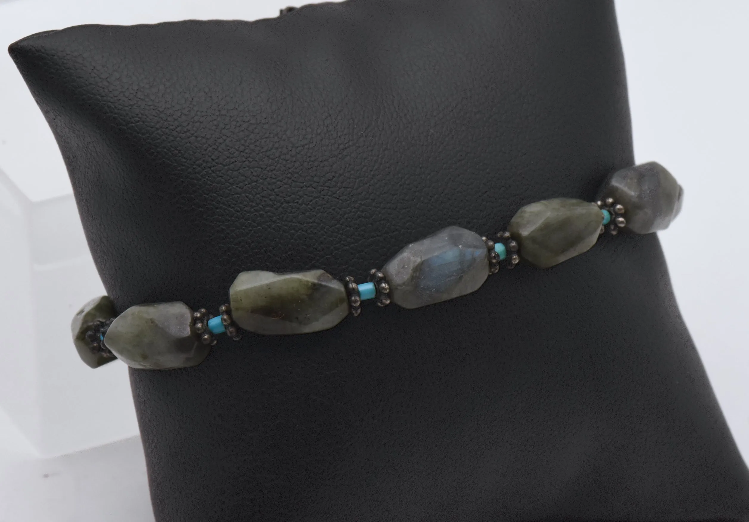 Labradorite Bead Stretch Bracelet