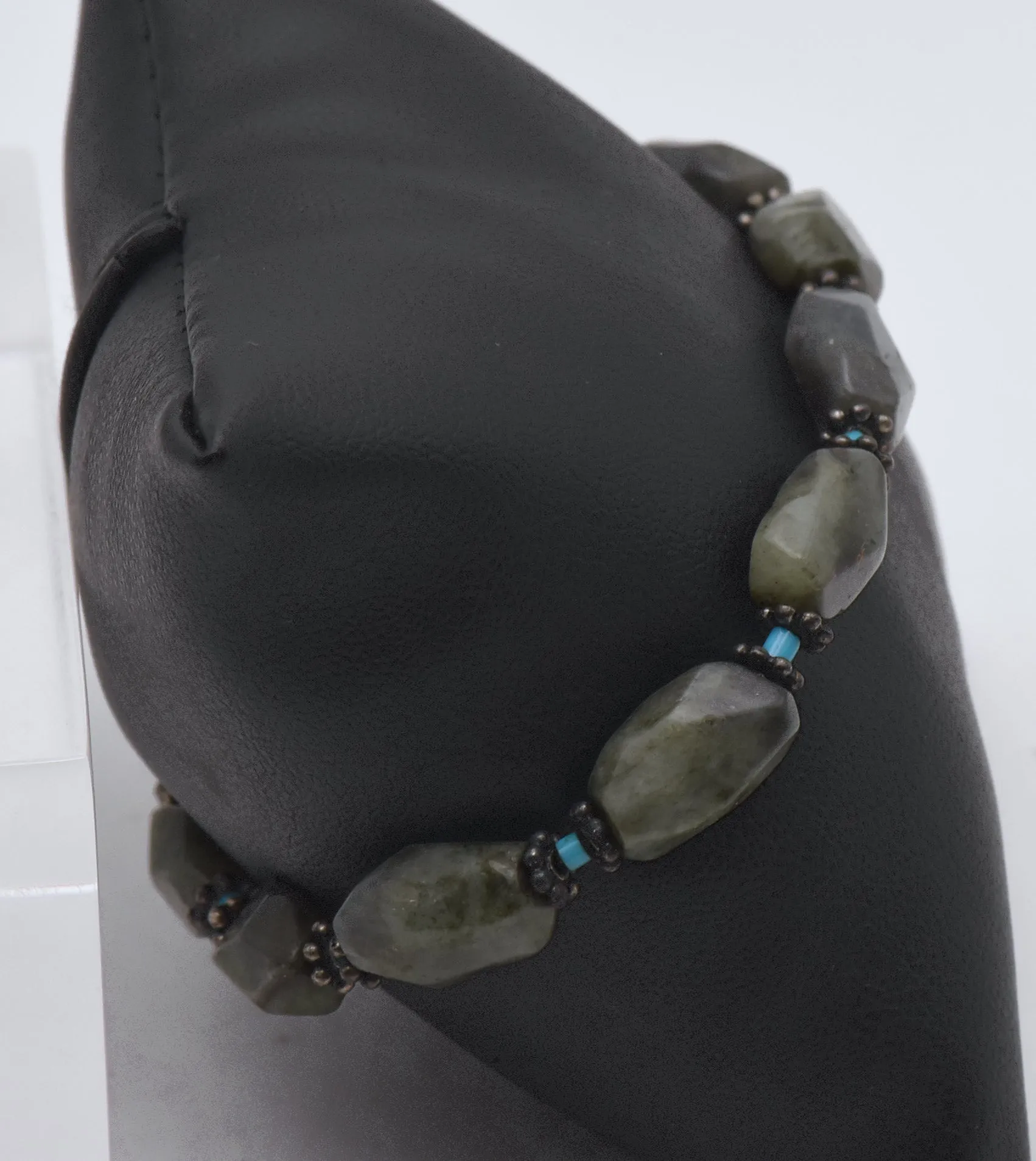 Labradorite Bead Stretch Bracelet