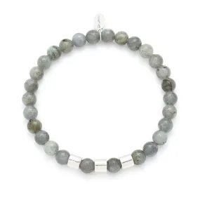 Labradorite Beads and Sterling Flex Bracelet