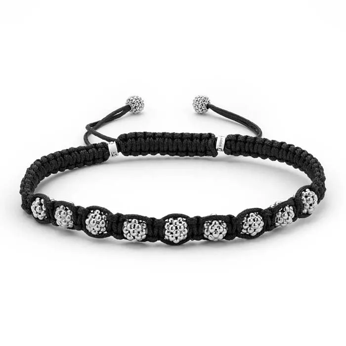 LAGOS Anthem Black Macrame Bracelet in Sterling Silver