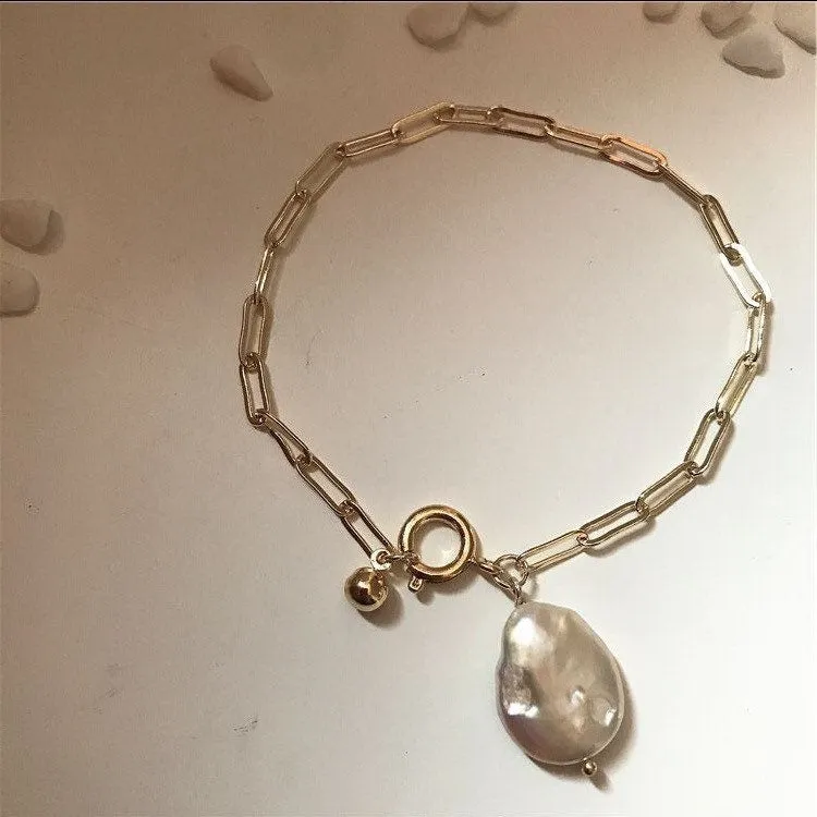 Large Baroque Pearl Bracelet