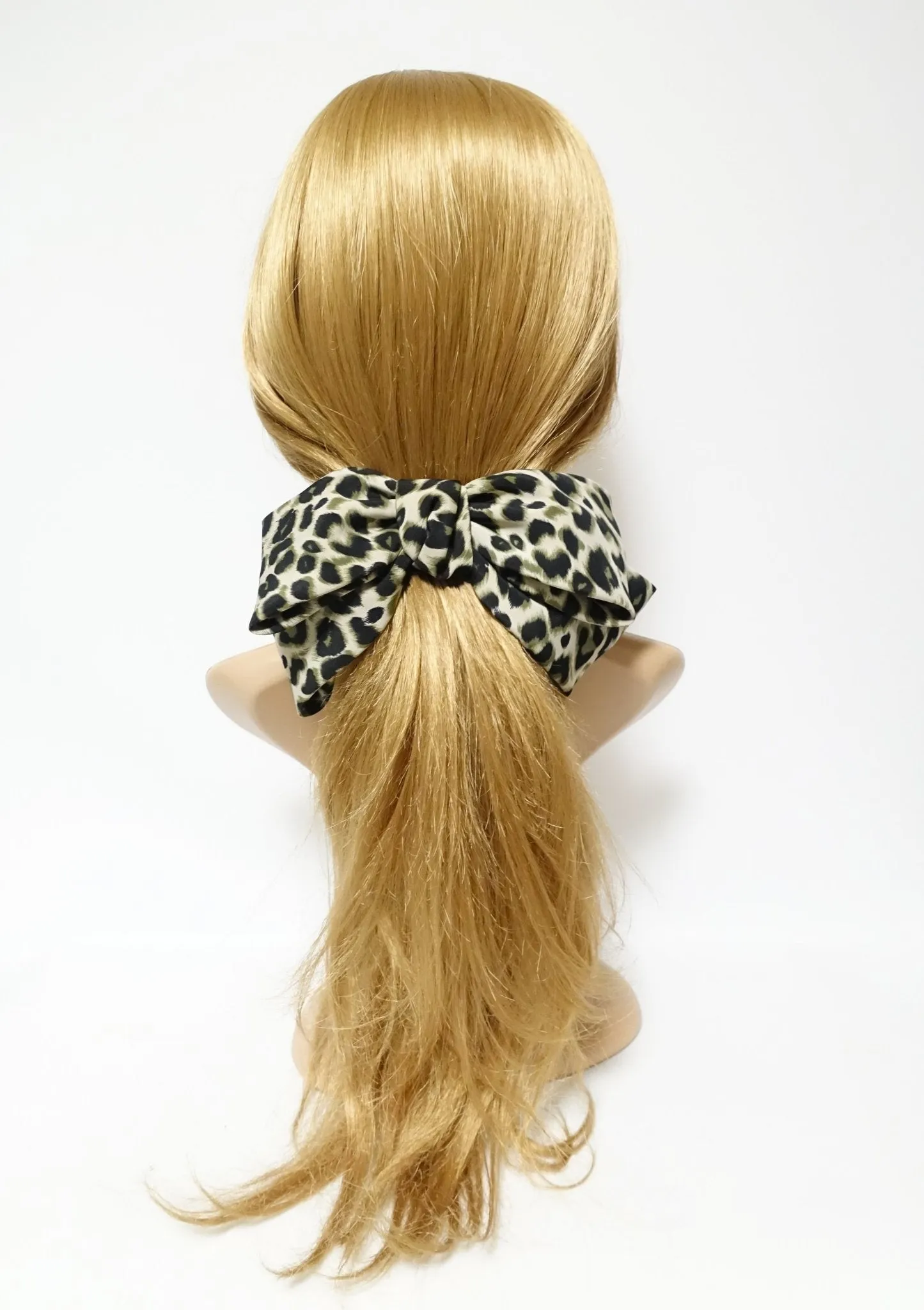 Leopard print big bow barrette sexy floppy hair bow barrette