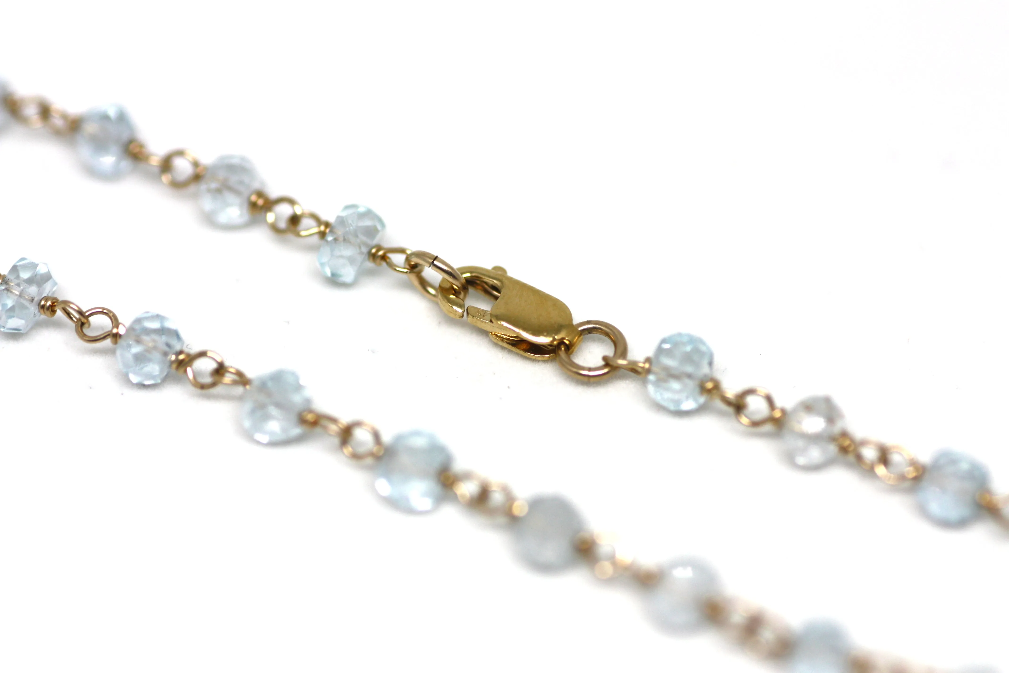 London Blue Topaz Bracelet in Wire Wrapped Gold