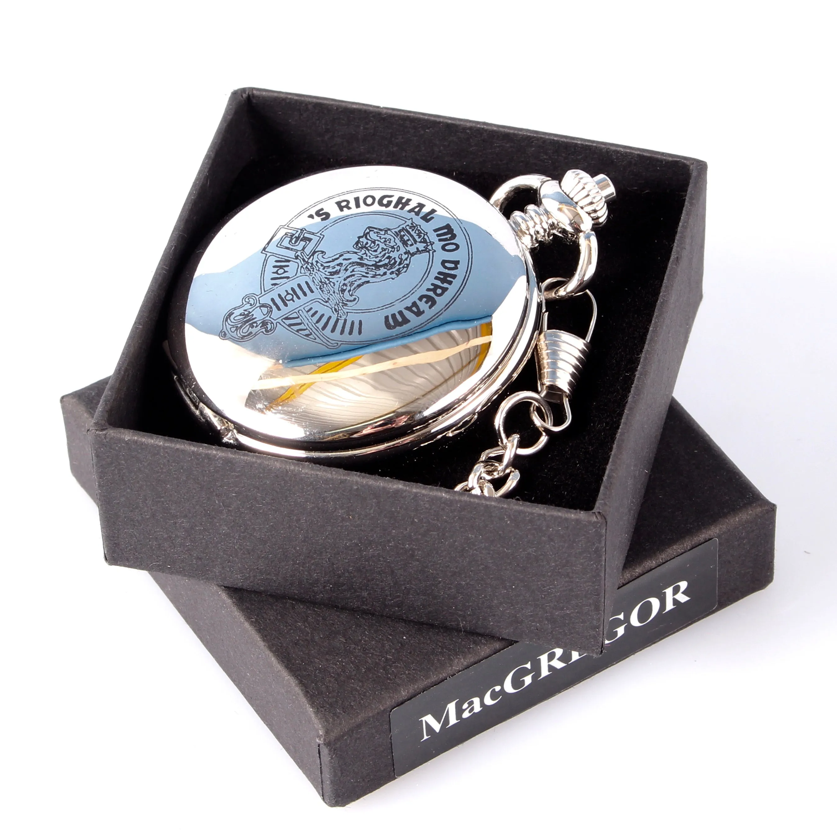 MacGregor Clan Crest Engraved Pocket Watch