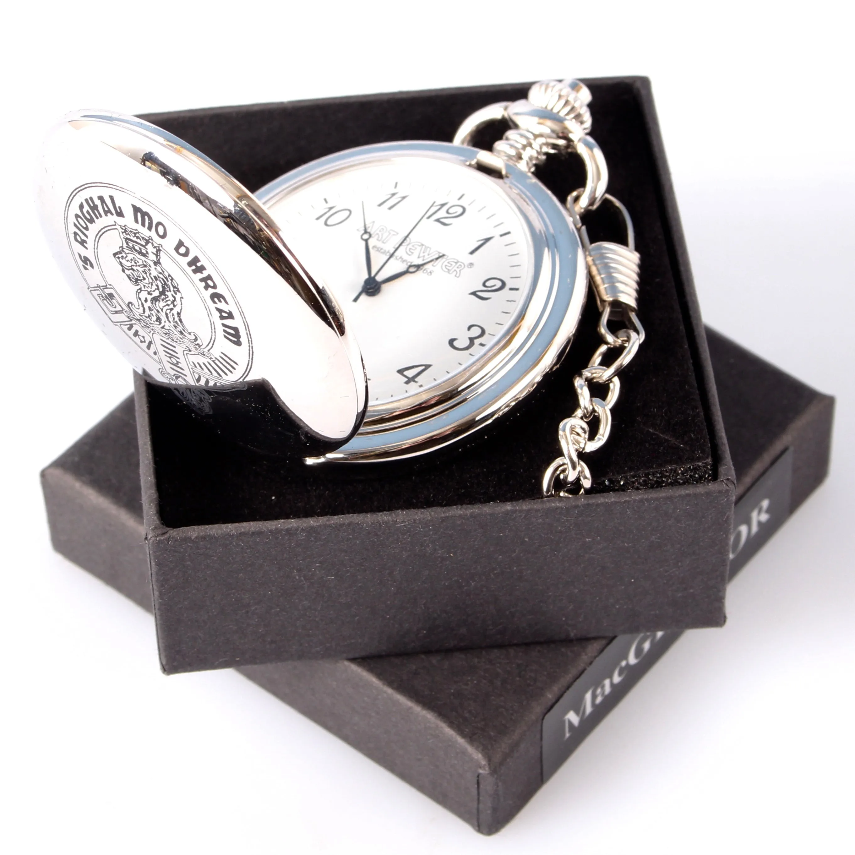 MacGregor Clan Crest Engraved Pocket Watch