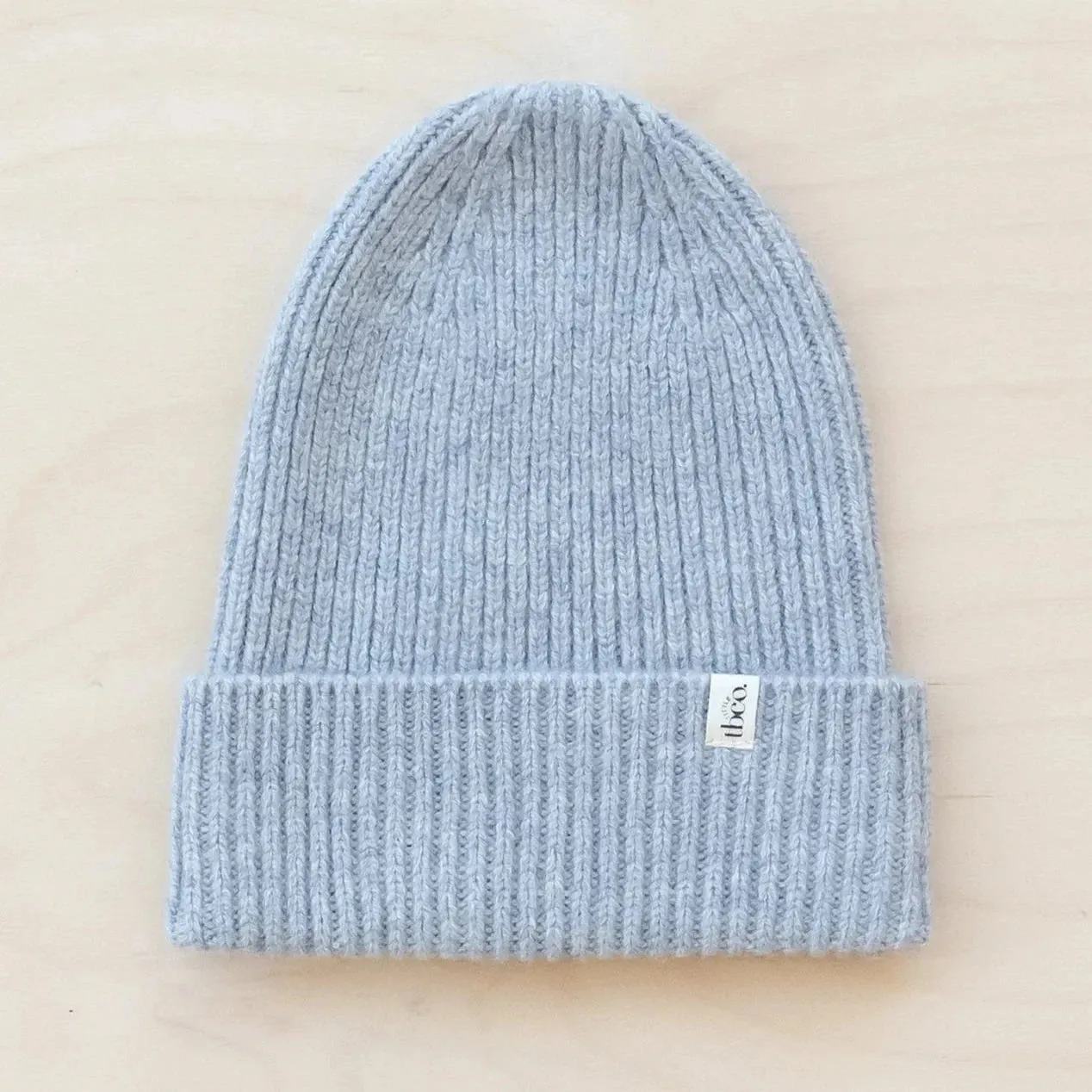 Merino Wool Kids Beanie - Light Grey Melange