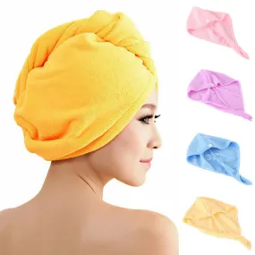 Microfiber Absorbent Dry Hair Cap Wiping Hair Towel Shower Cap