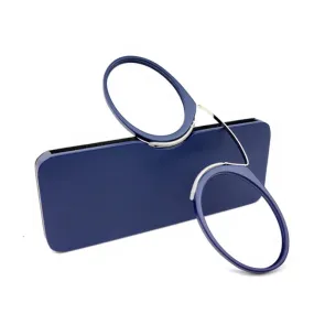 Mini Clip Nose Style Presbyopic Glasses without Temples, Positive Diopters: 1.00(Blue)