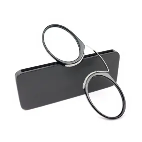 Mini Clip Nose Style Presbyopic Glasses without Temples, Positive Diopters: 2.00(Black)