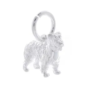 Miniature Schnauzer Silver Dog Charm