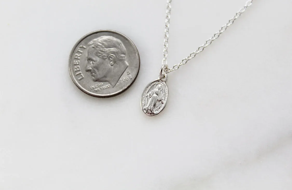 Miraculous Medal Necklace in 925 Sterling Silver