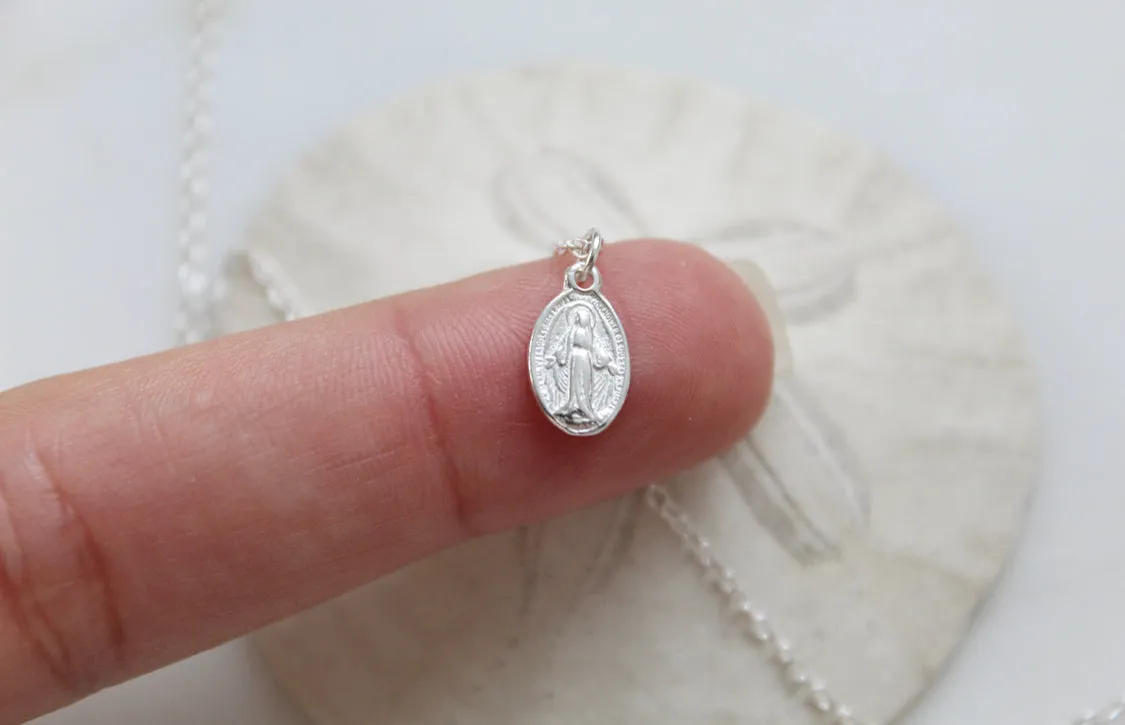 Miraculous Medal Necklace in 925 Sterling Silver