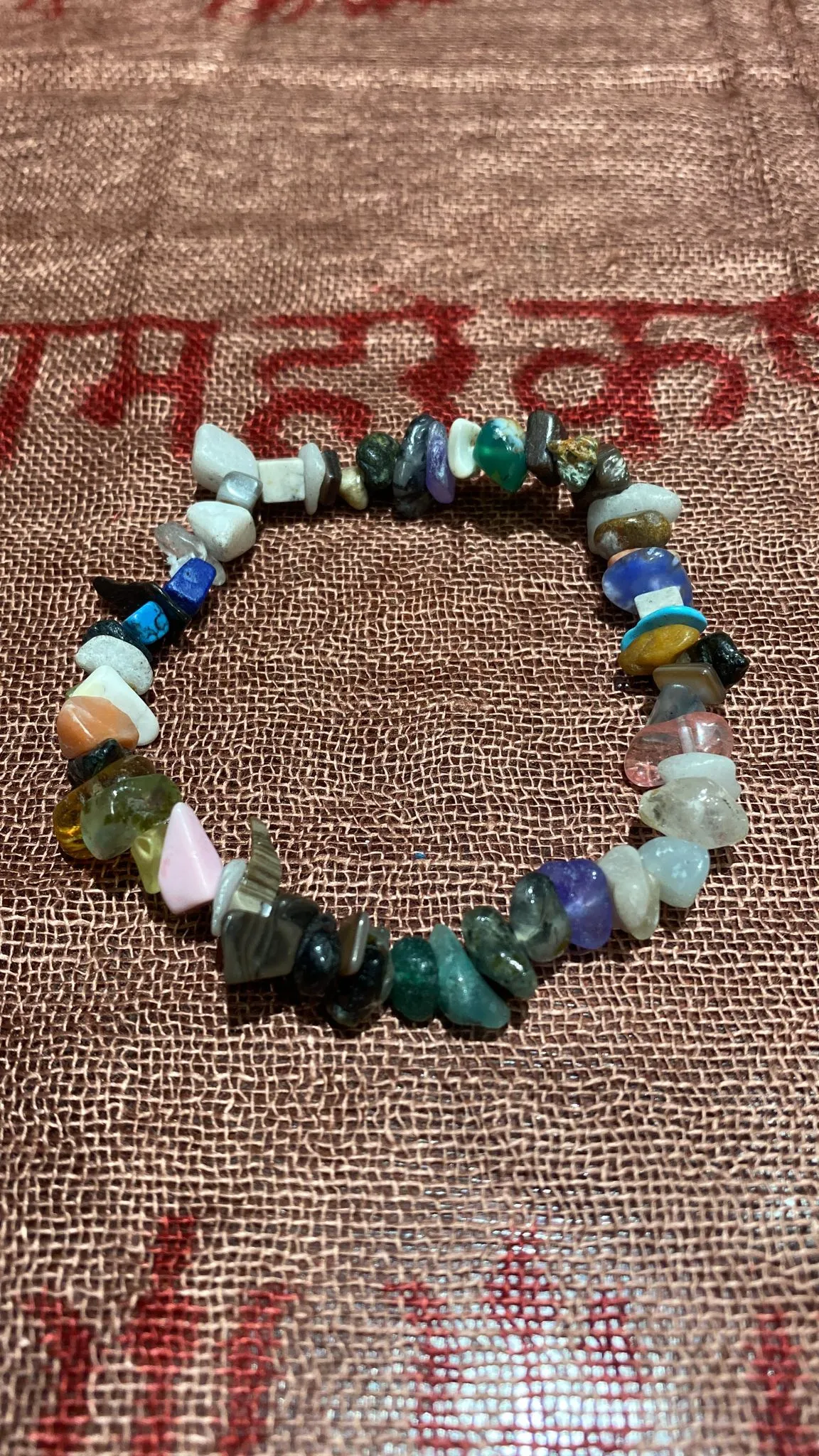 Mixed Stone Chips Stretch Bracelet