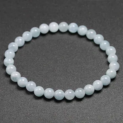 Natural Aquamarine Gemstone Yoga Bracelet - Unisex