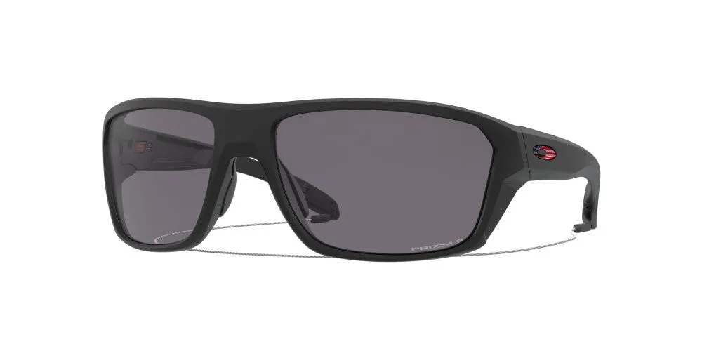 Oakley Mens Split Shot Matte Black Frames - Prizm Gray Lens - Polarized Sunglasses