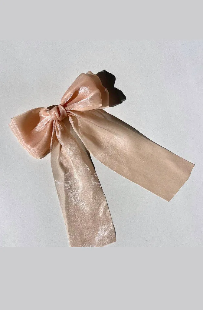 ORGANZA HAIR BOW BARETTE