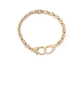 Pave Sister Hook : Heavy Belcher Bracelet