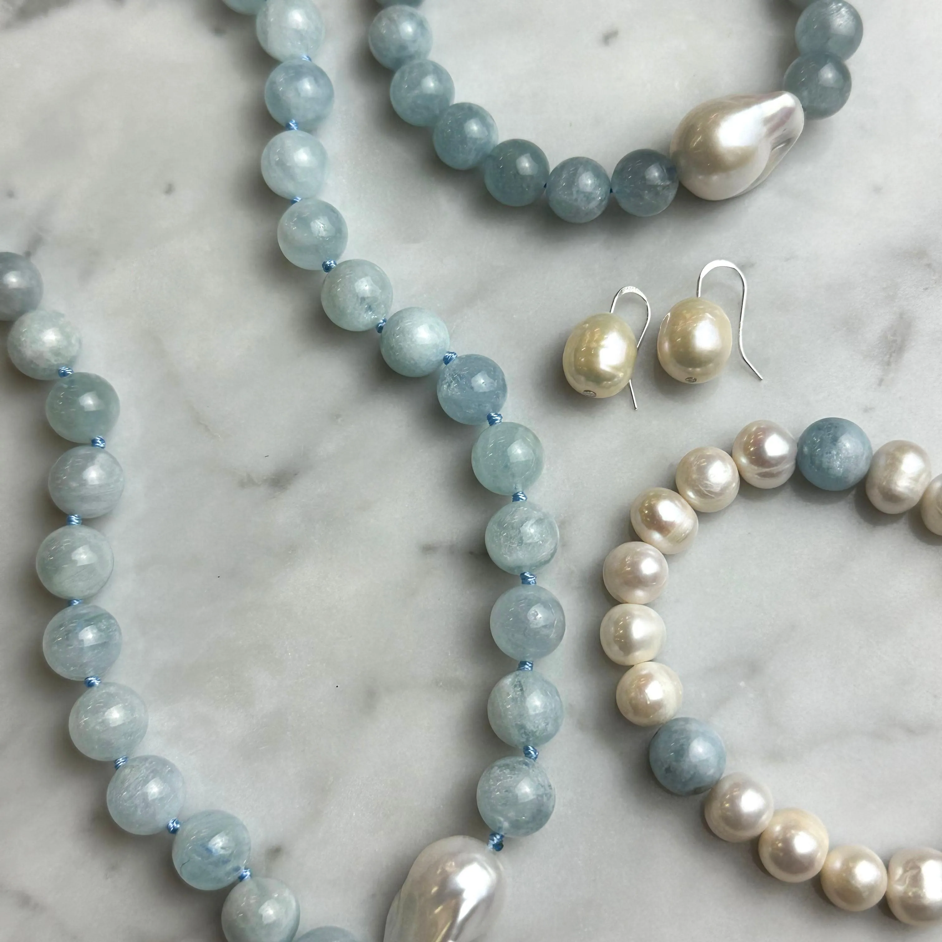 Pearl & Aquamarine Bracelet