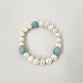 Pearl & Aquamarine Bracelet