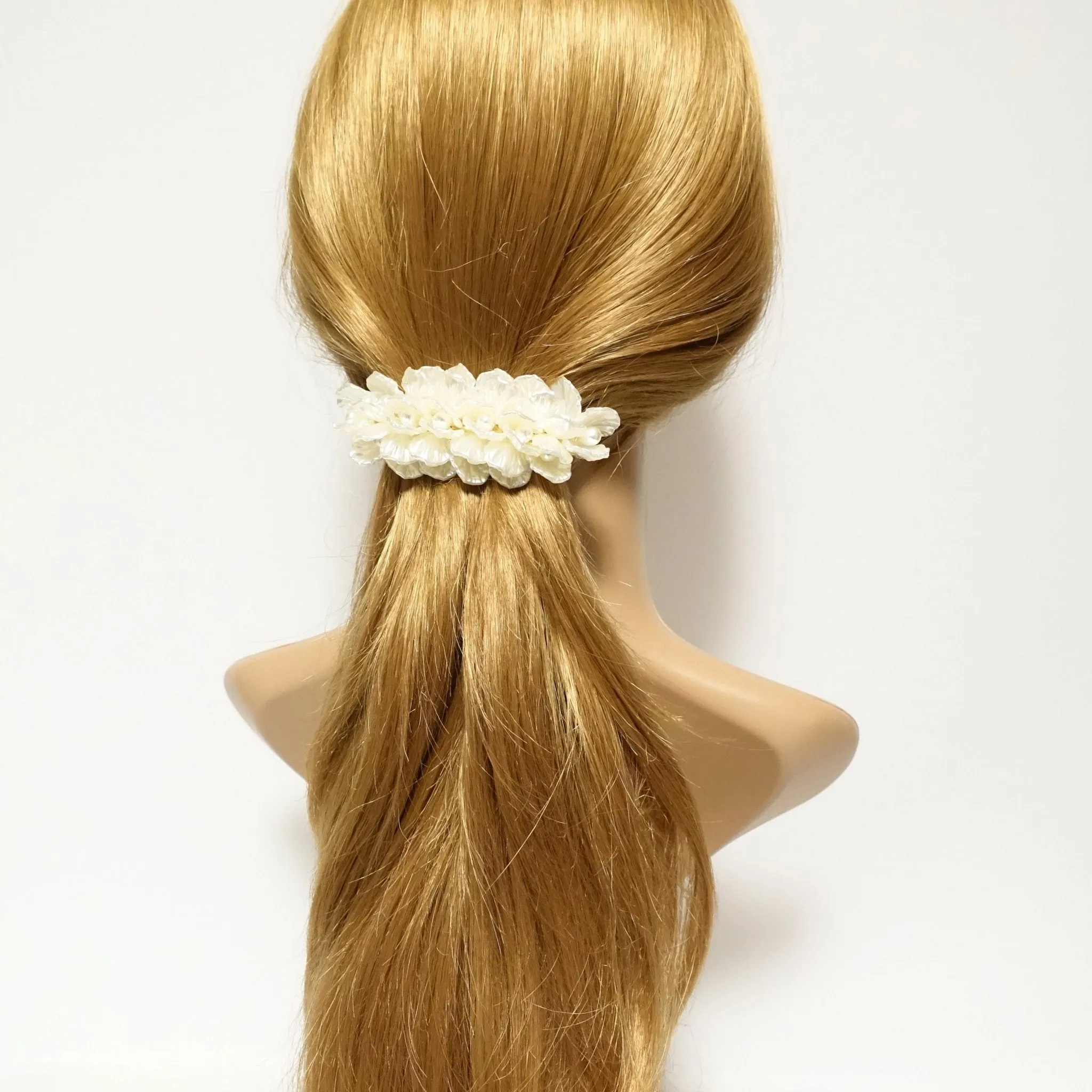 Pearl in the shell decorated french hair barrette women hair accessories