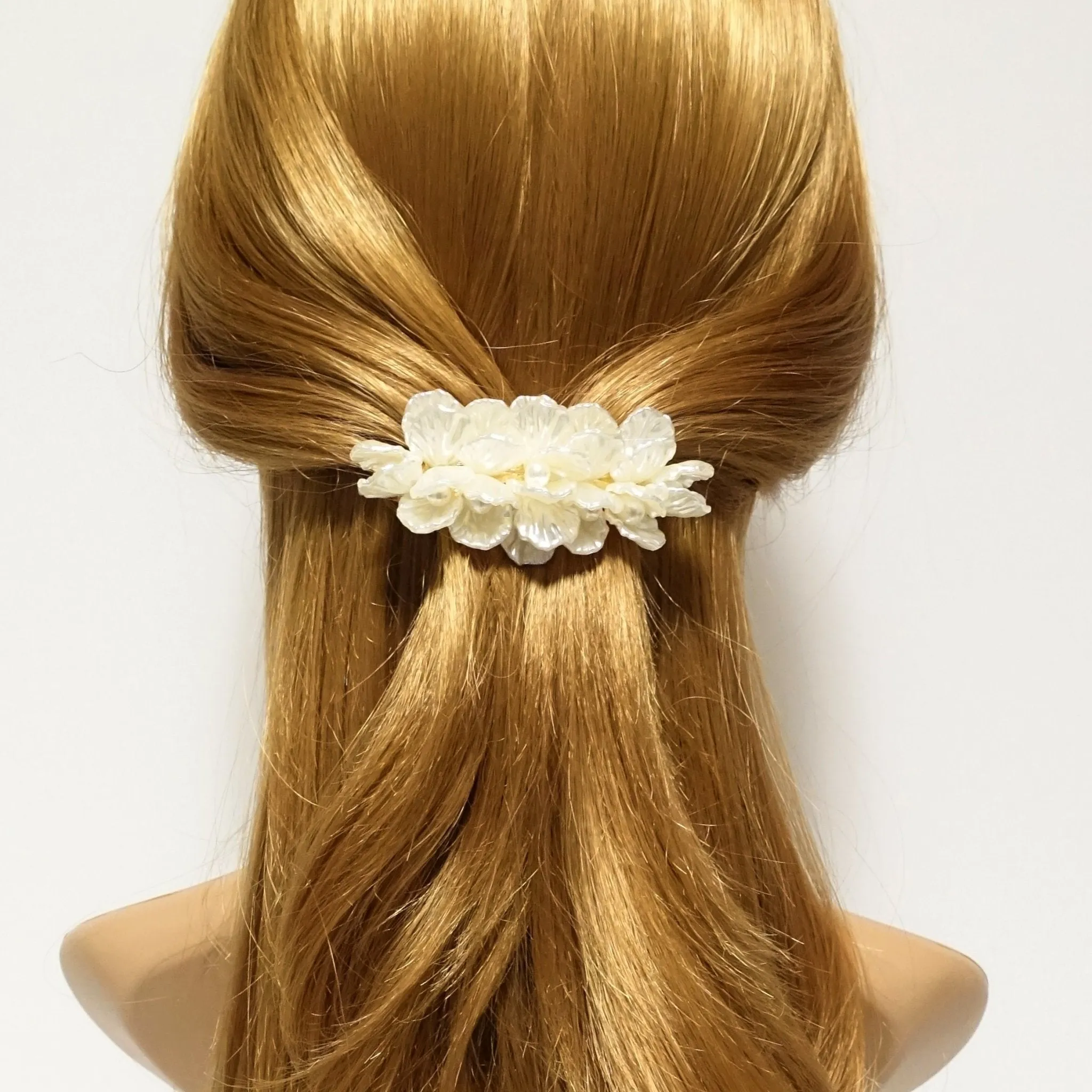 Pearl in the shell decorated french hair barrette women hair accessories