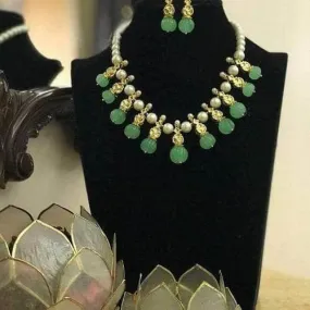 Pearl Split Melon Beads Necklace Set