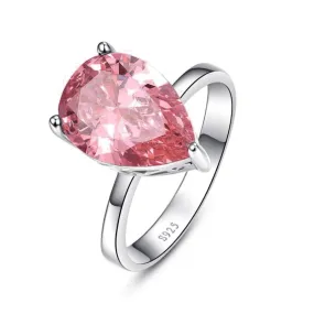 Persian Pink Pear 8.5CT Pink Topaz IOBI Precious Gems Ring