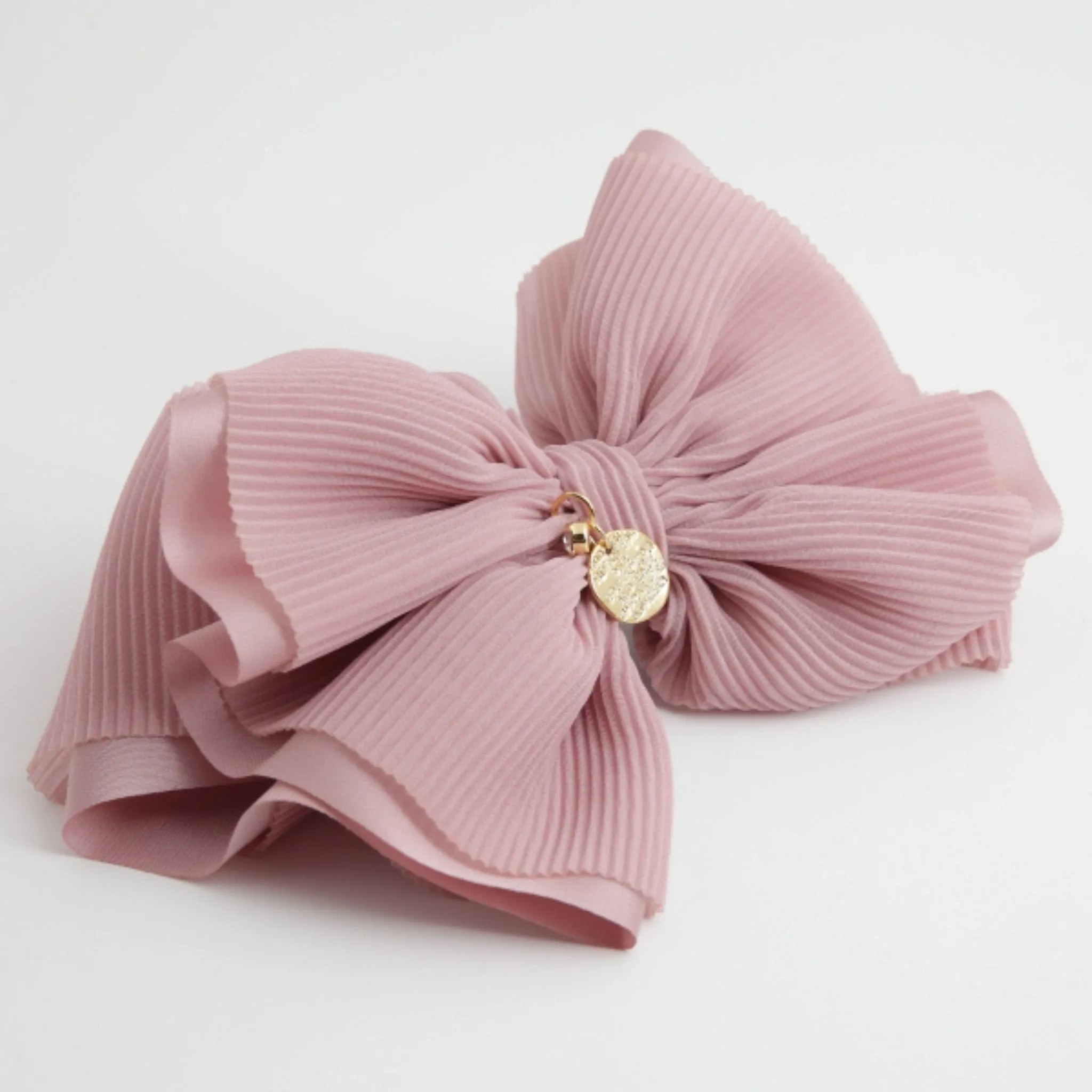 Pleat Layer Hair Bow French Hair Barrette Women Hair Accessories Big Bow hair Barrette