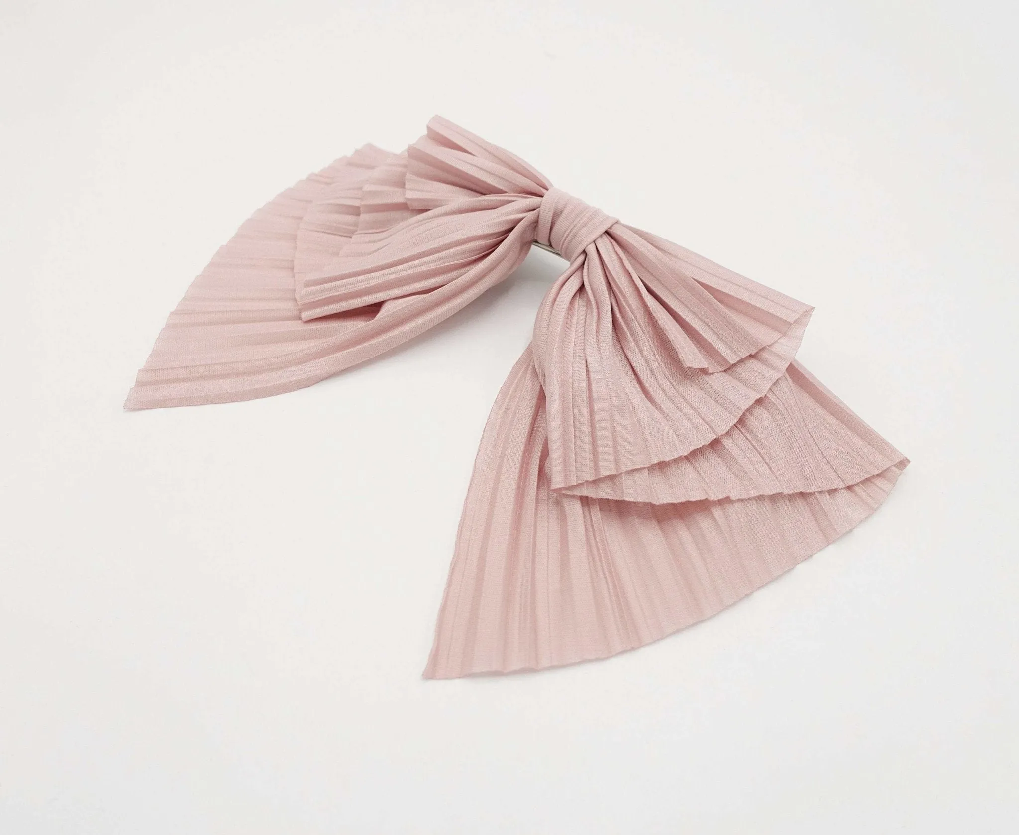 pleated fabric hair bow thin Spring hair accessory for women