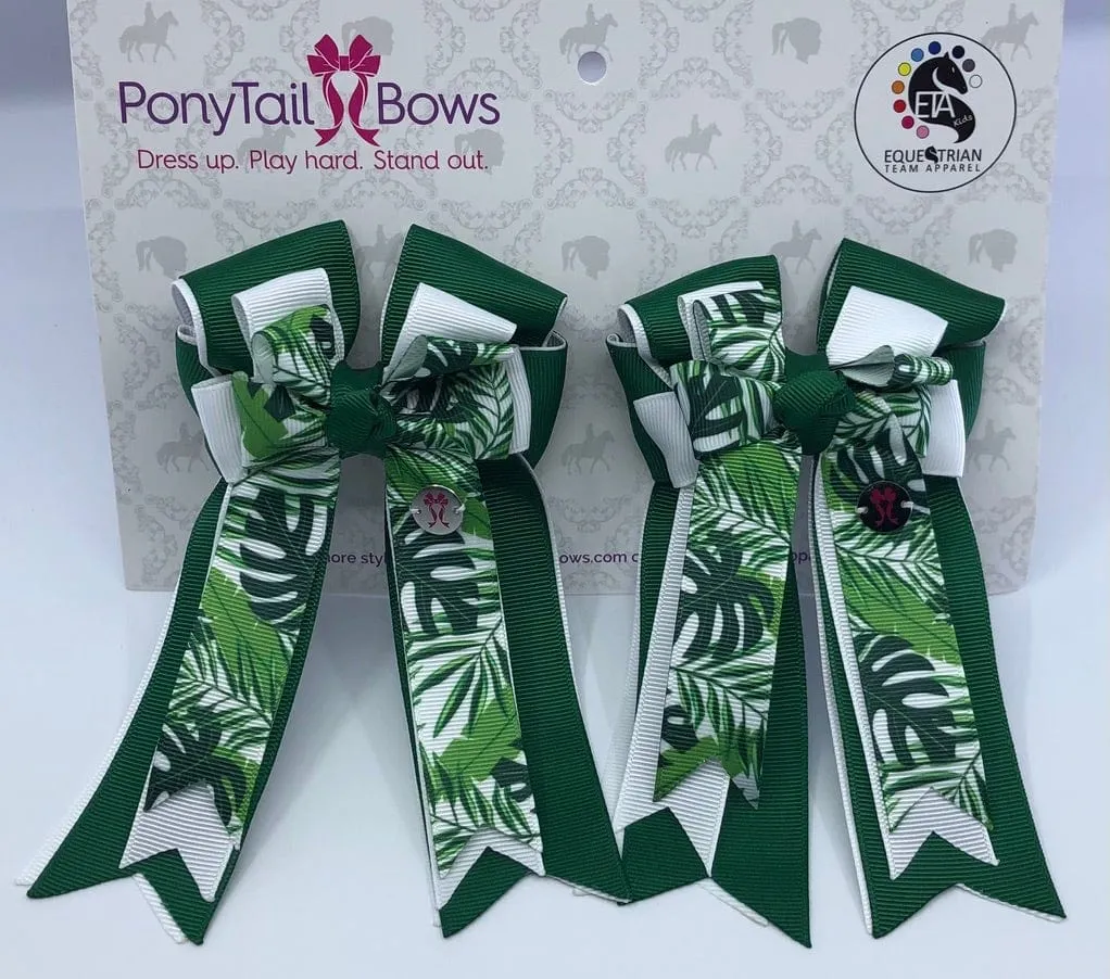 PonyTail Bows- Palm Trees