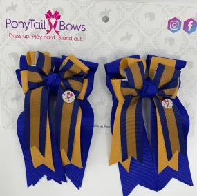 PonyTail Bows- Royalty Glitter