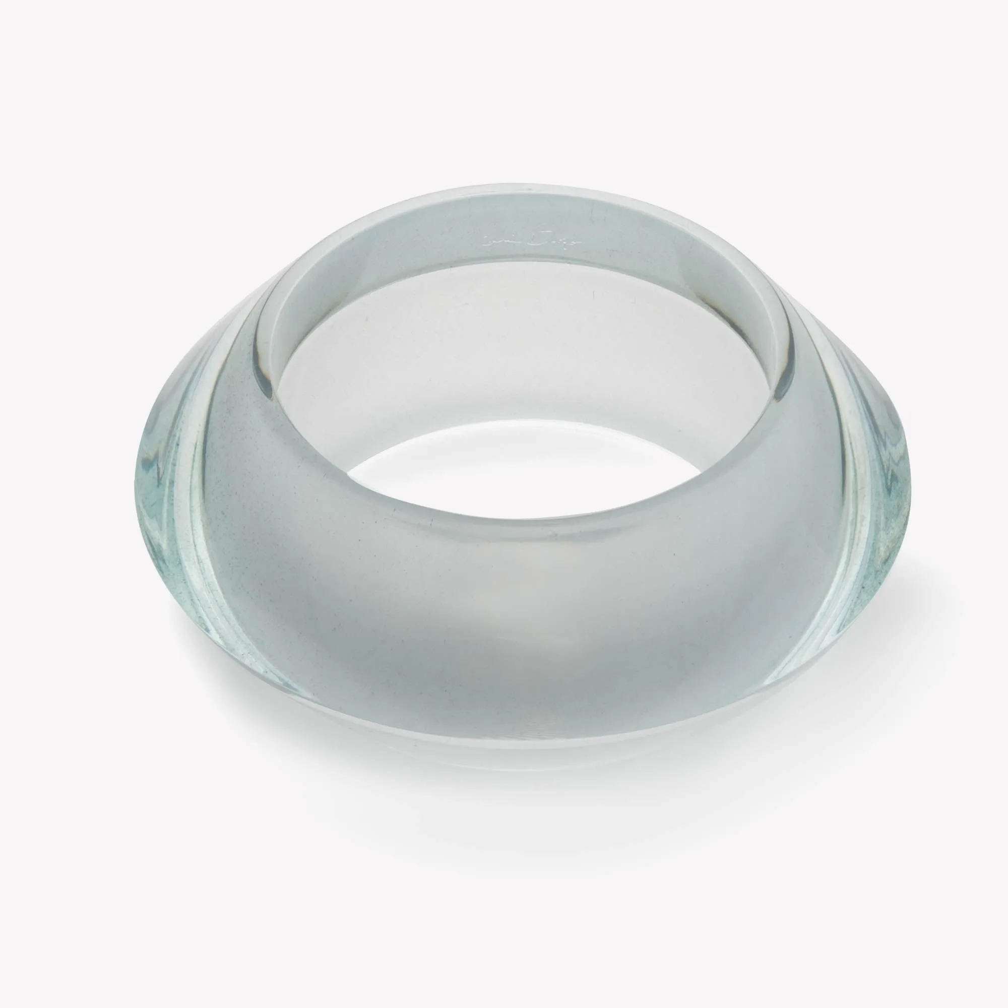 POURED RESIN BANGLE - AQUA