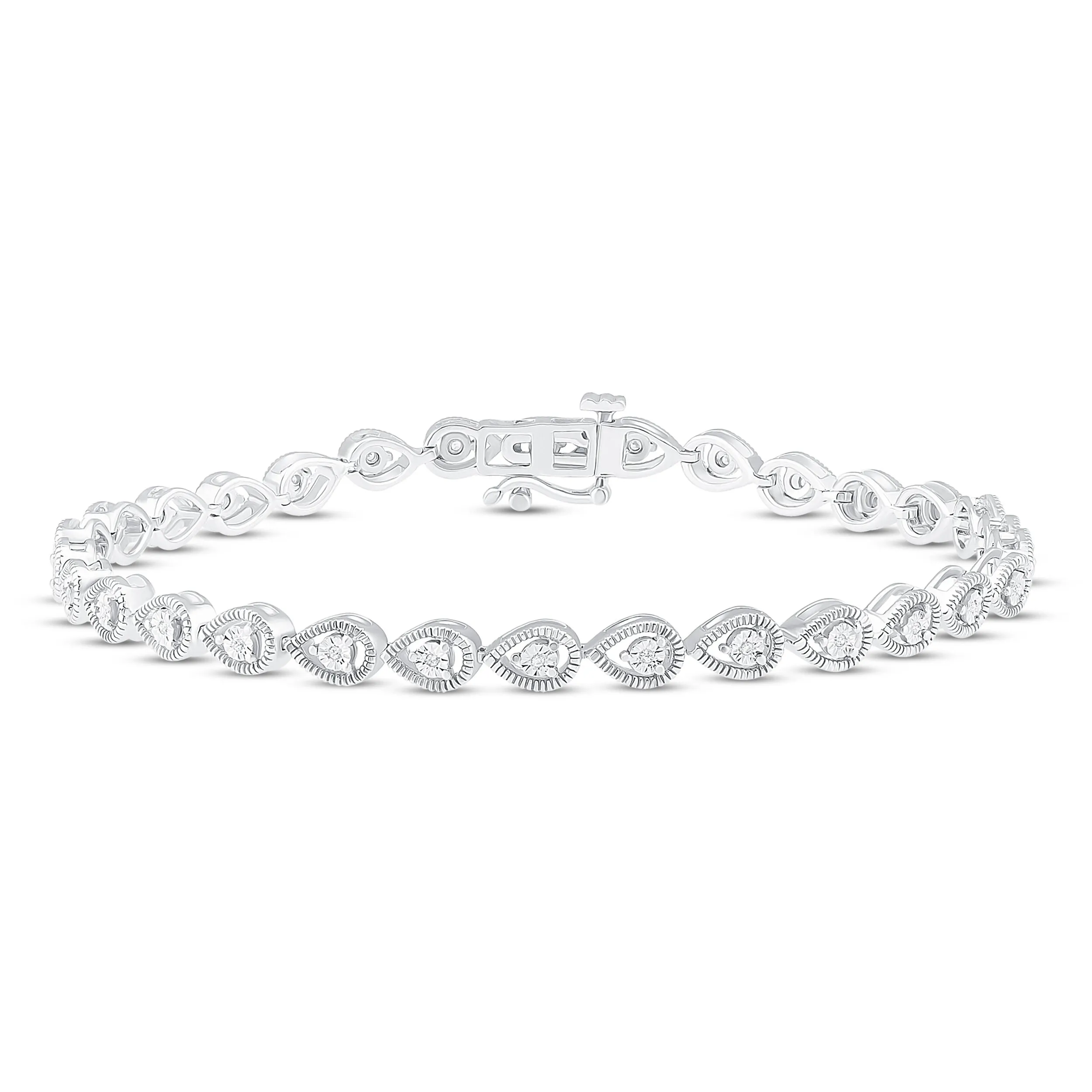 Pre-Owned Kay 1/10ct Diamond Tennis Bracelet in Sterling Silver