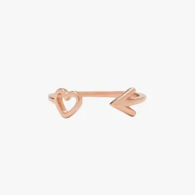 PURAVIDA HEART & ARROW TOE RING