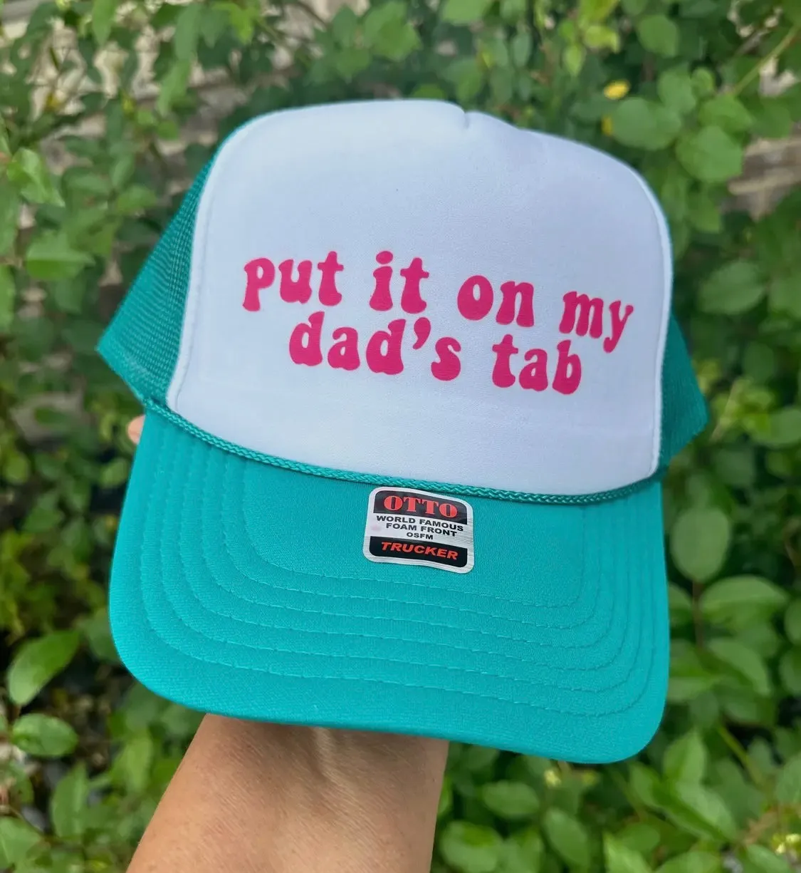 Put It On My Dad’s Tab Trucker Hat