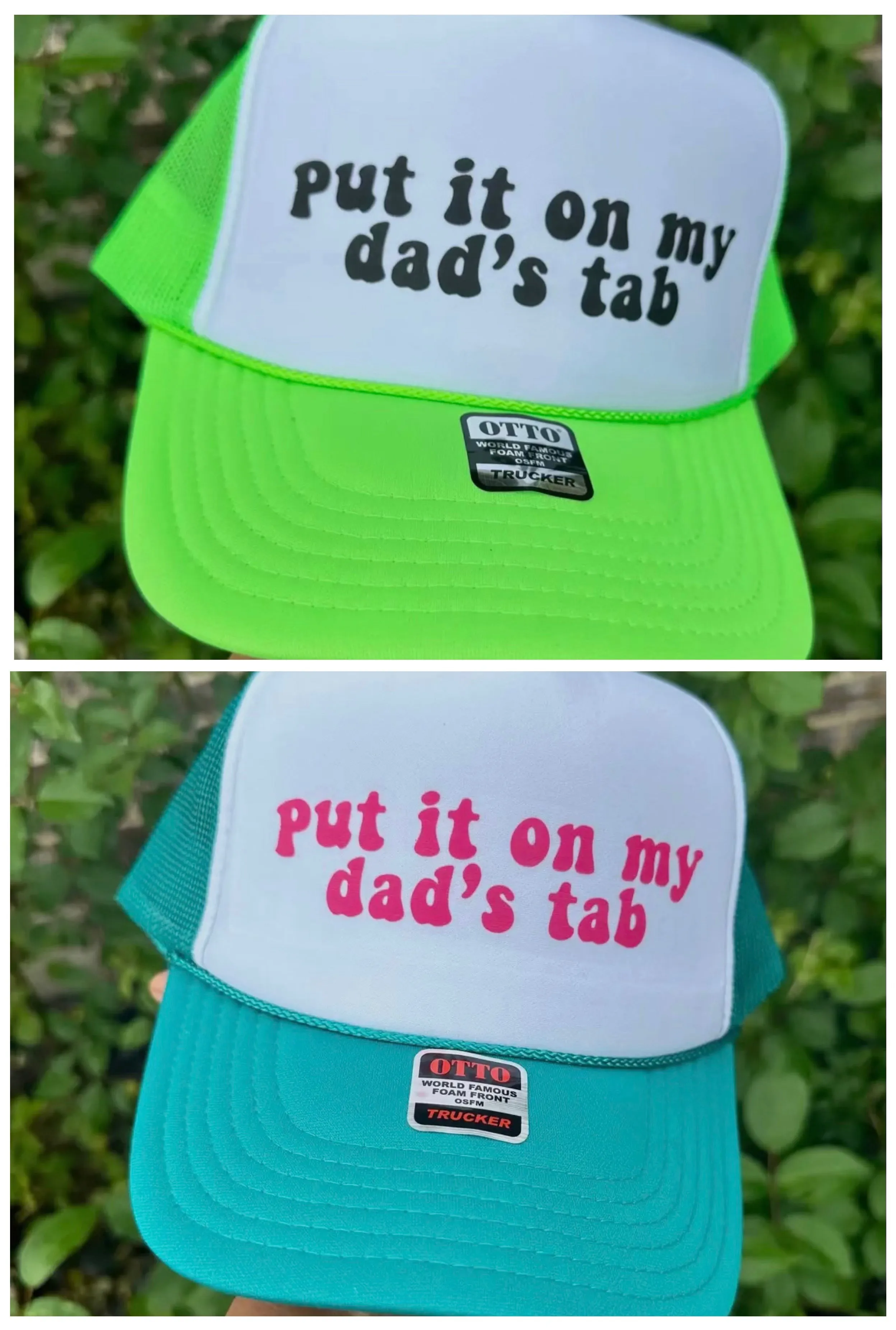 Put It On My Dad’s Tab Trucker Hat