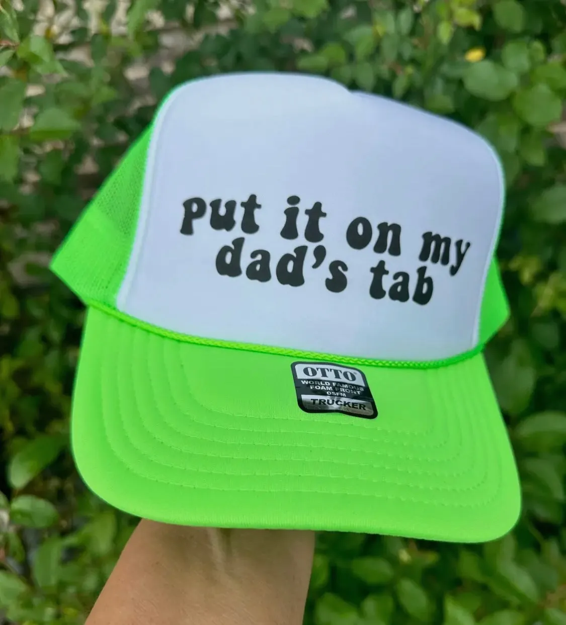 Put It On My Dad’s Tab Trucker Hat