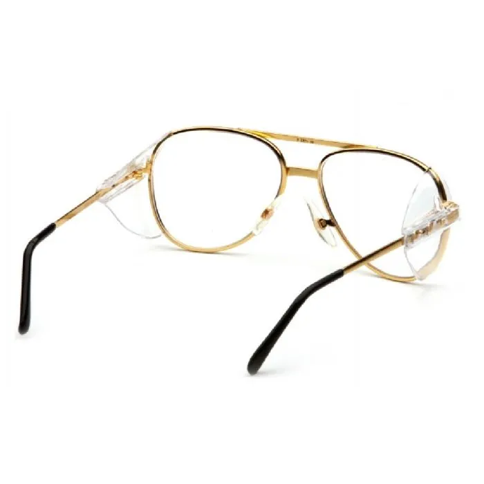 Pyramex Pathfinder SG310A Safety Glasses Clear Lens Gold Metal Frame, One Size, 1 Each