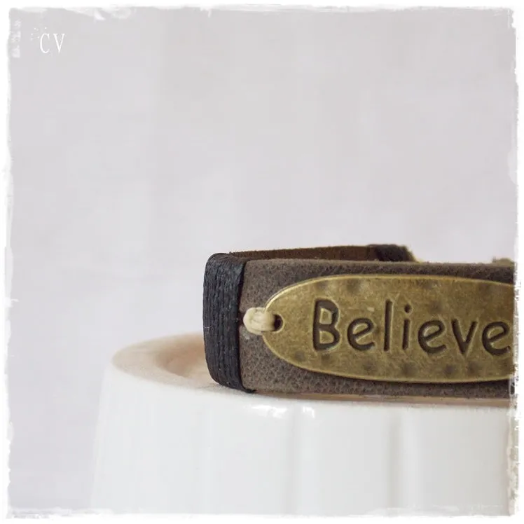 "BELIEVE" Inspirational Bracelet