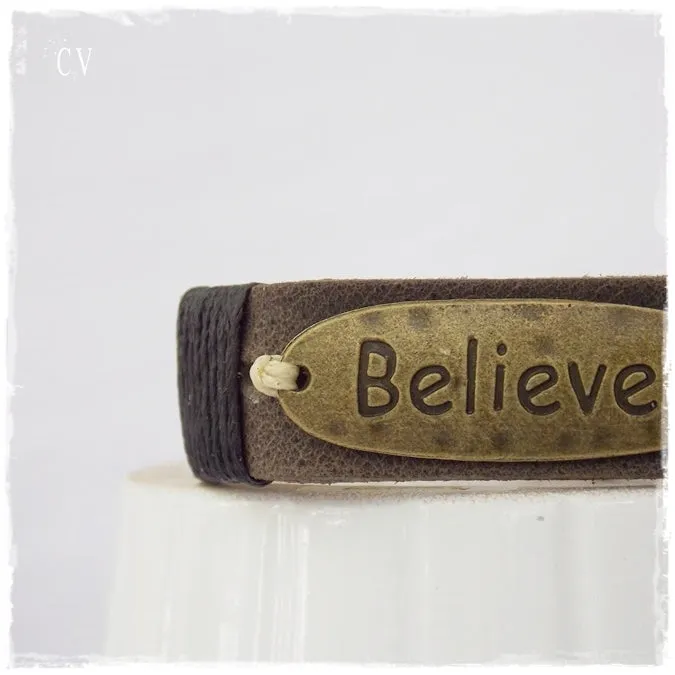 "BELIEVE" Inspirational Bracelet