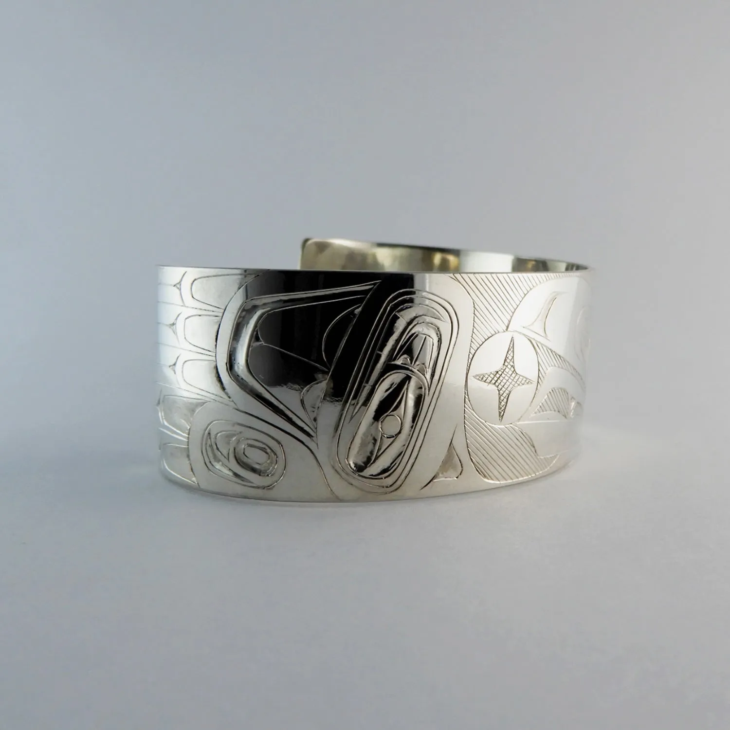 Raven and the Sun Silver Bracelet