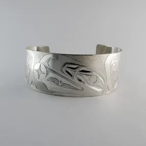 Raven and the Sun Silver Bracelet