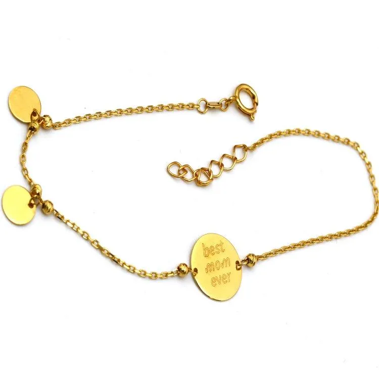 Real Gold Best Mom Ever Bracelet 6961-111 BR1431