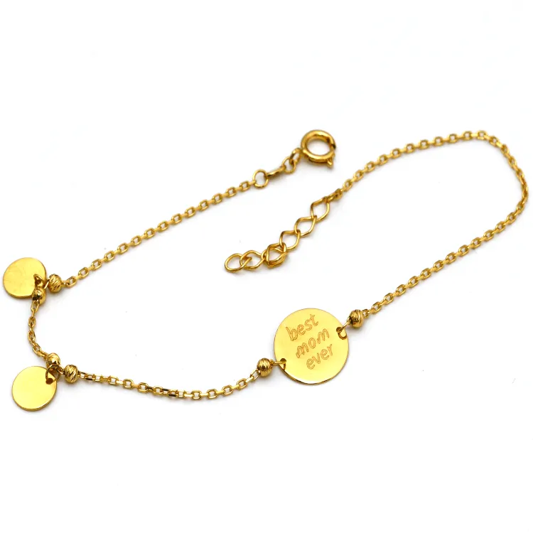 Real Gold Best Mom Ever Bracelet 6961-111 BR1431