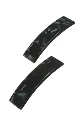 Rectangle Barrette Pair - Classic