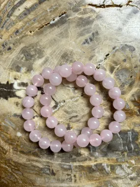 Rose Quartz | Large Beaded Crystal Bracelet