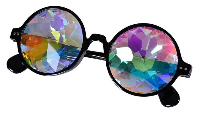 Round Black Kaleidoscope Glasses