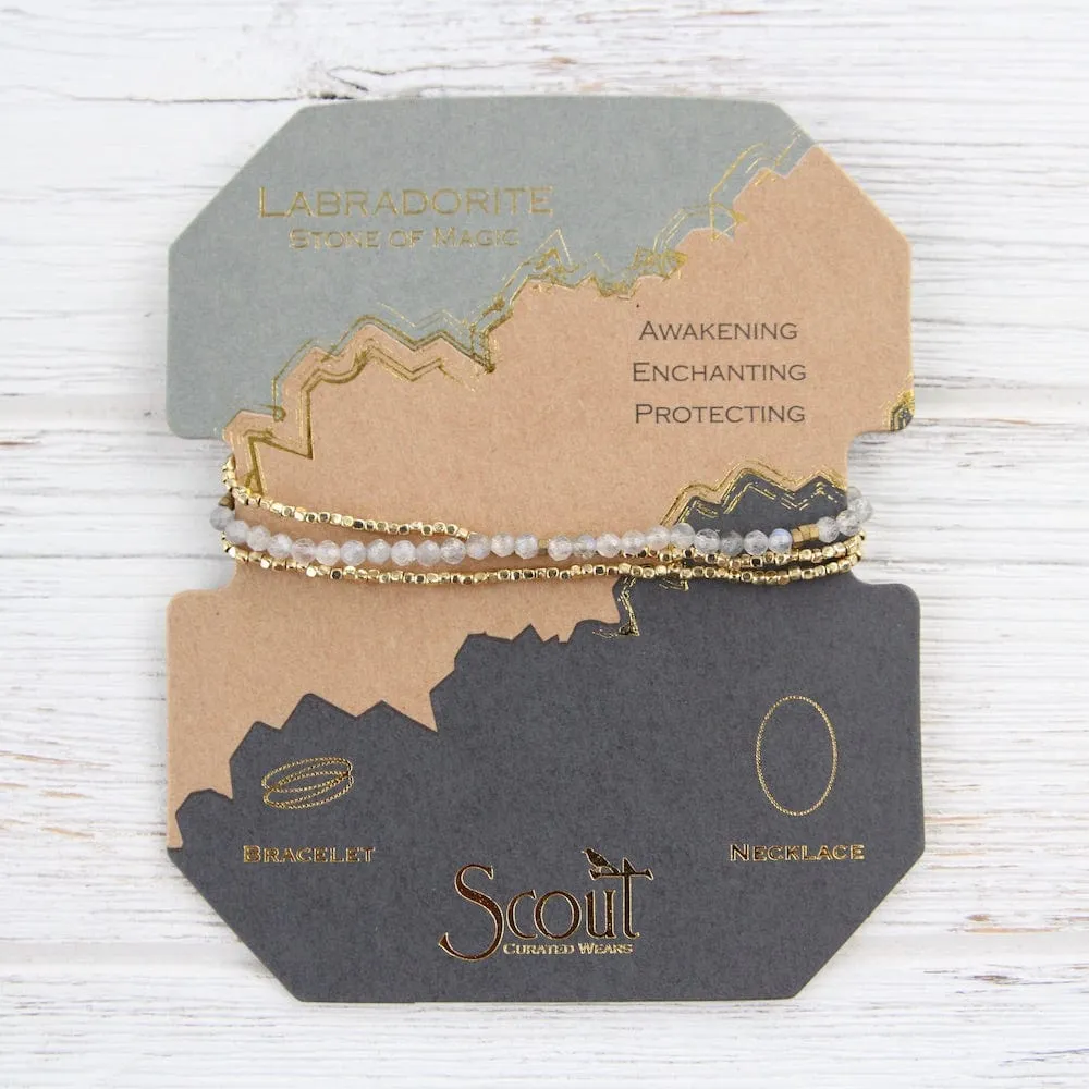 Scout Delicate Labradorite Wrap Bracelet and Necklace